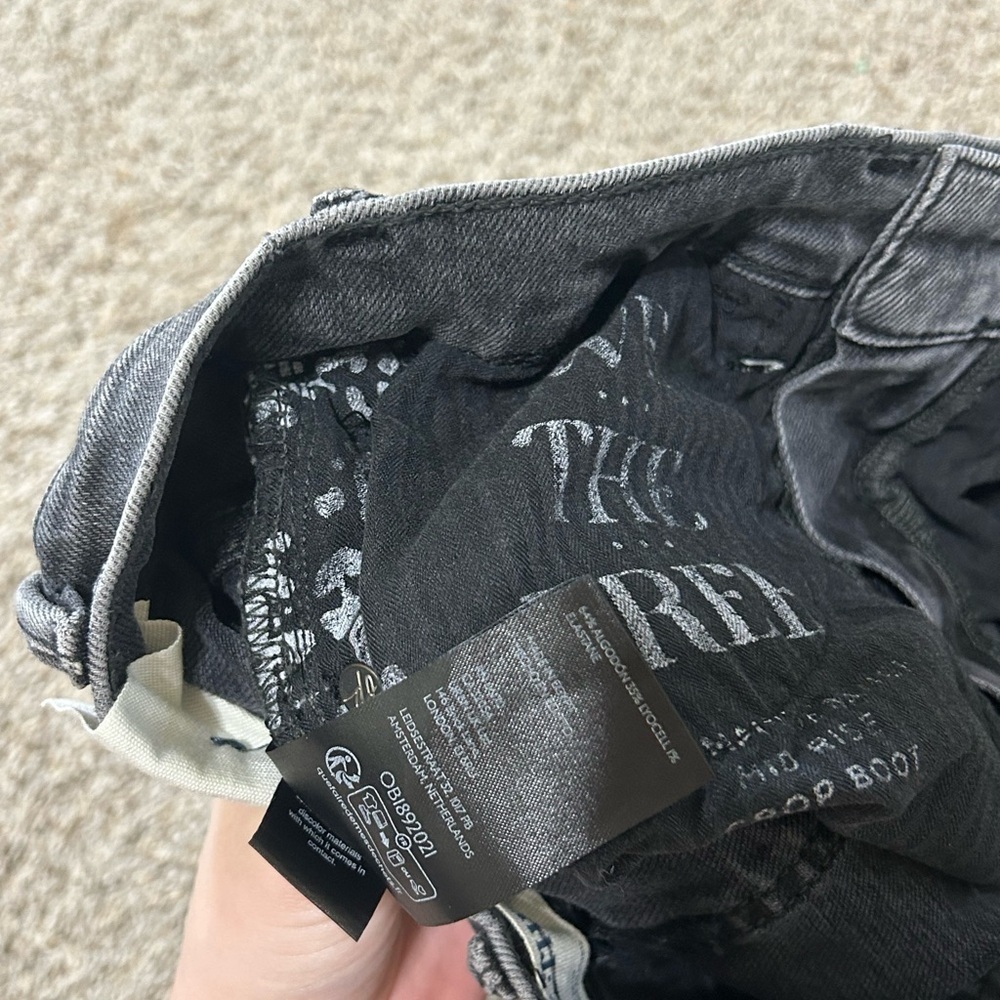 Free People Low Maintenance Mid-Rise Crop Boot Jean Black Size 29 Women's Cotton - Picture 7 of 11